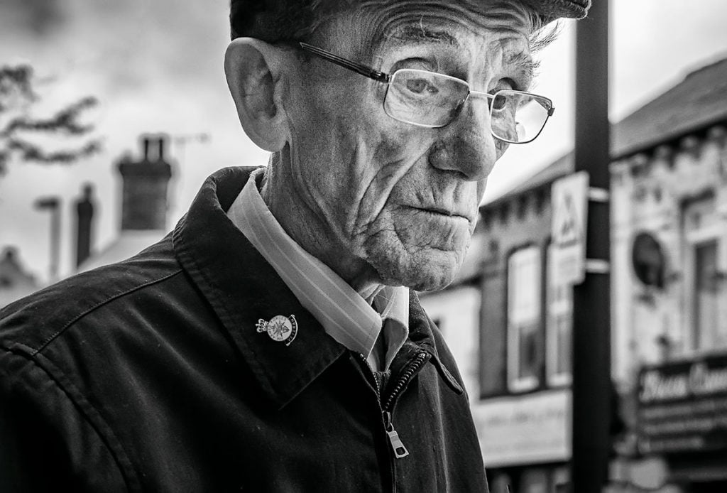 close up of old man