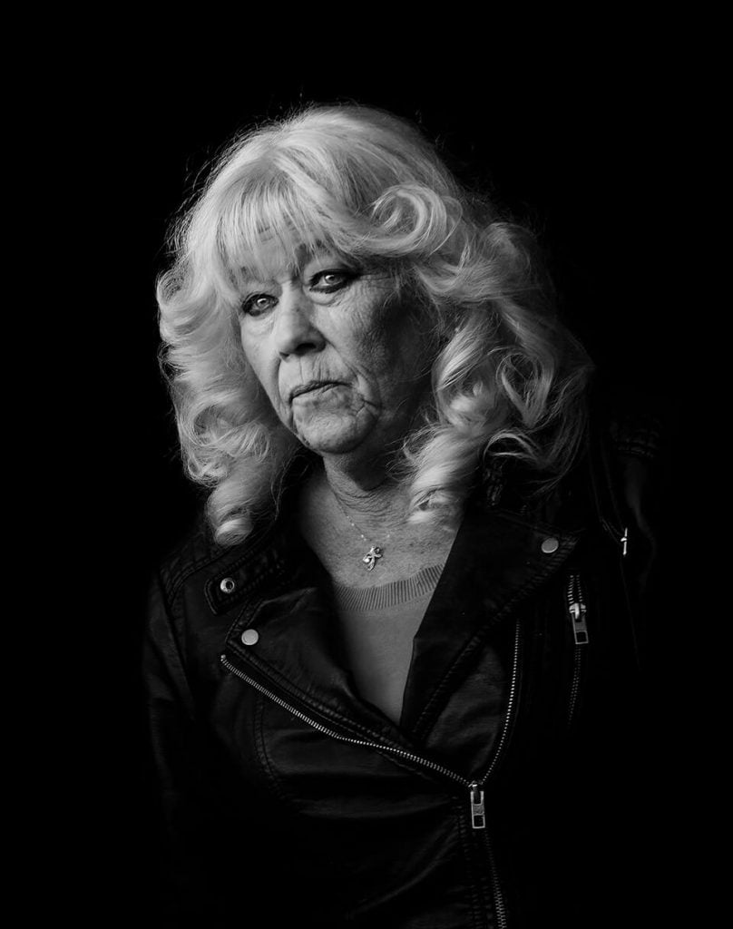 Blond haired woman portrait