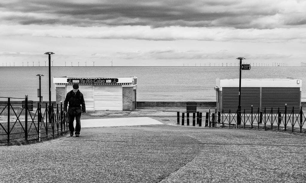 Solitary man on Rhyl seafront